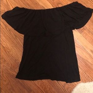 Off the shoulder black top